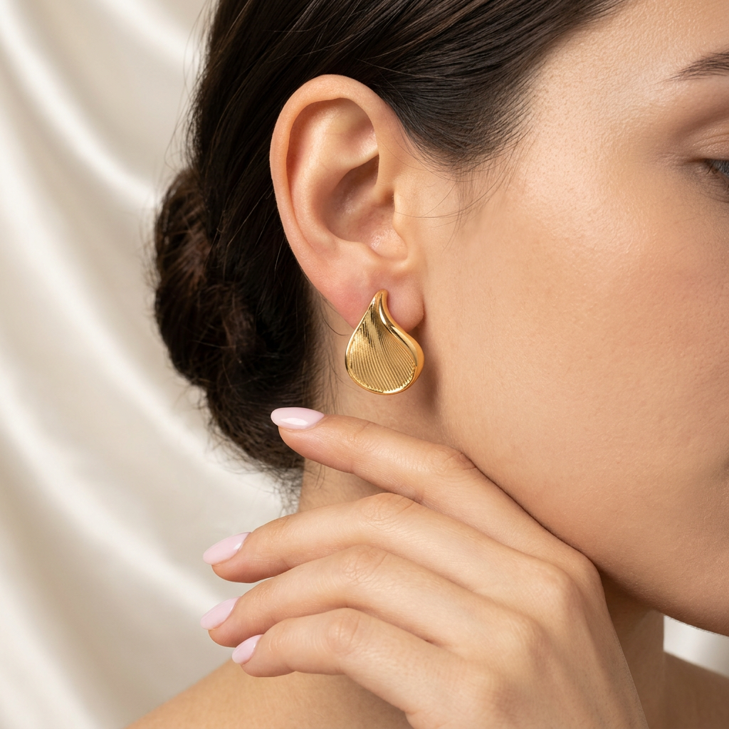 Arete de Goldfilled con Diseño Texturizado mod. 3083