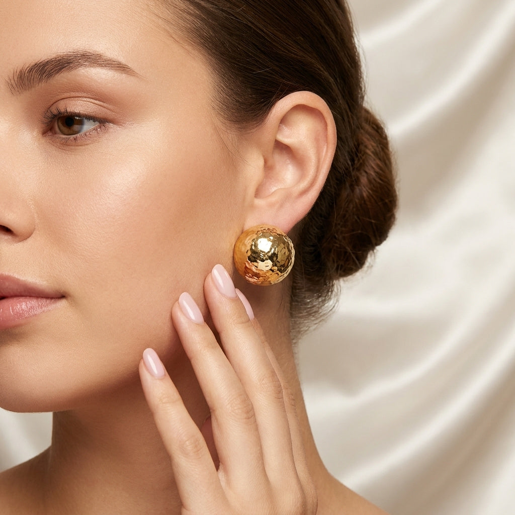 Arete de Goldfilled Diseño Inflado mod. 3096