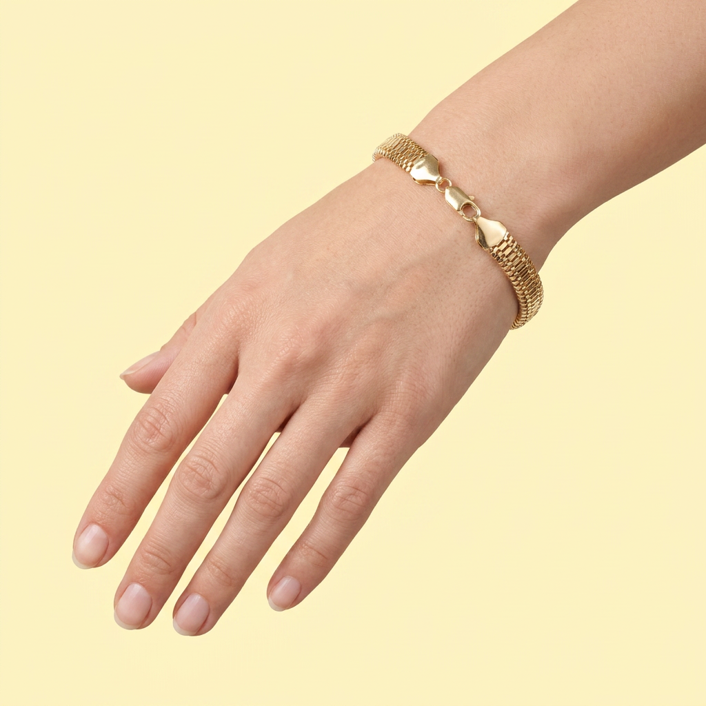 Pulcera de Goldfilled Panza de Vibora Hueca mod. 1248