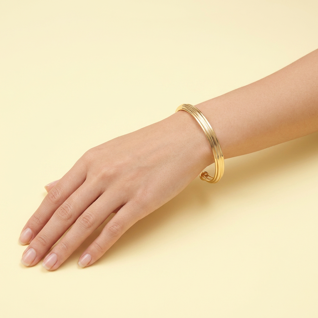 Aro de Oro Laminado Lineas mod. 1513