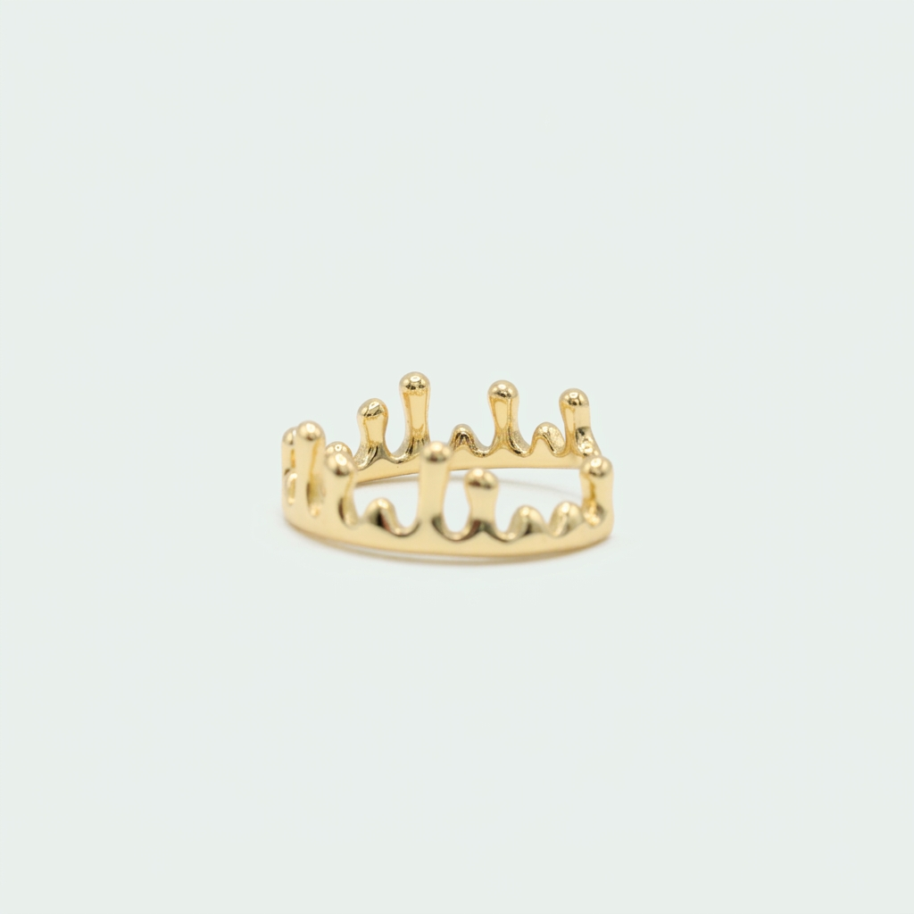 Anillo de Goldfilled con Diseño de Corona Liso mod. 1310