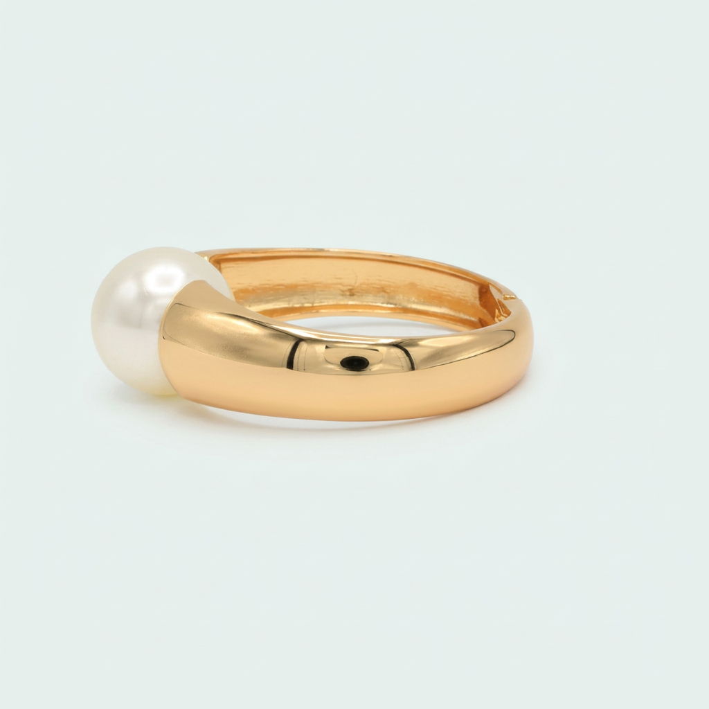 Aro de Goldfilled con Perla Tipo Anillo mod. 1125