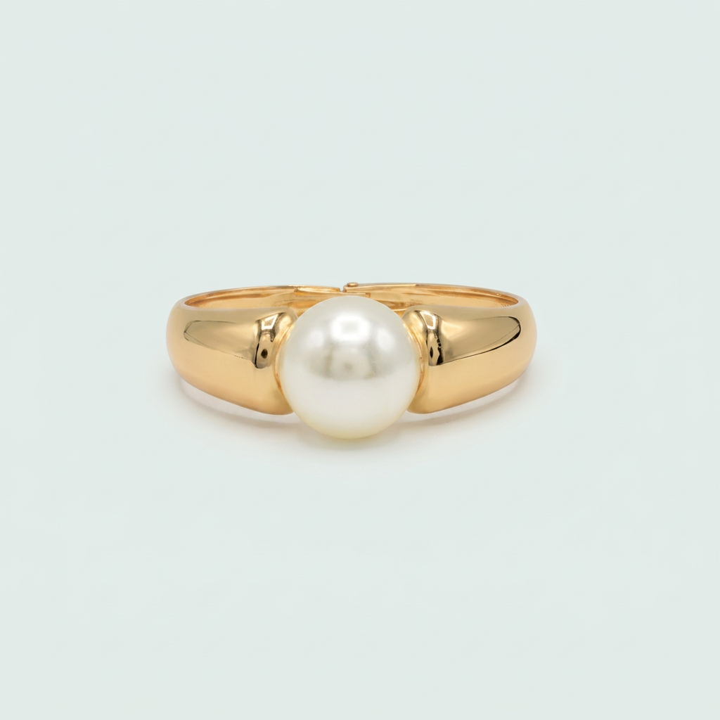 Aro de Goldfilled con Perla Tipo Anillo mod. 1125