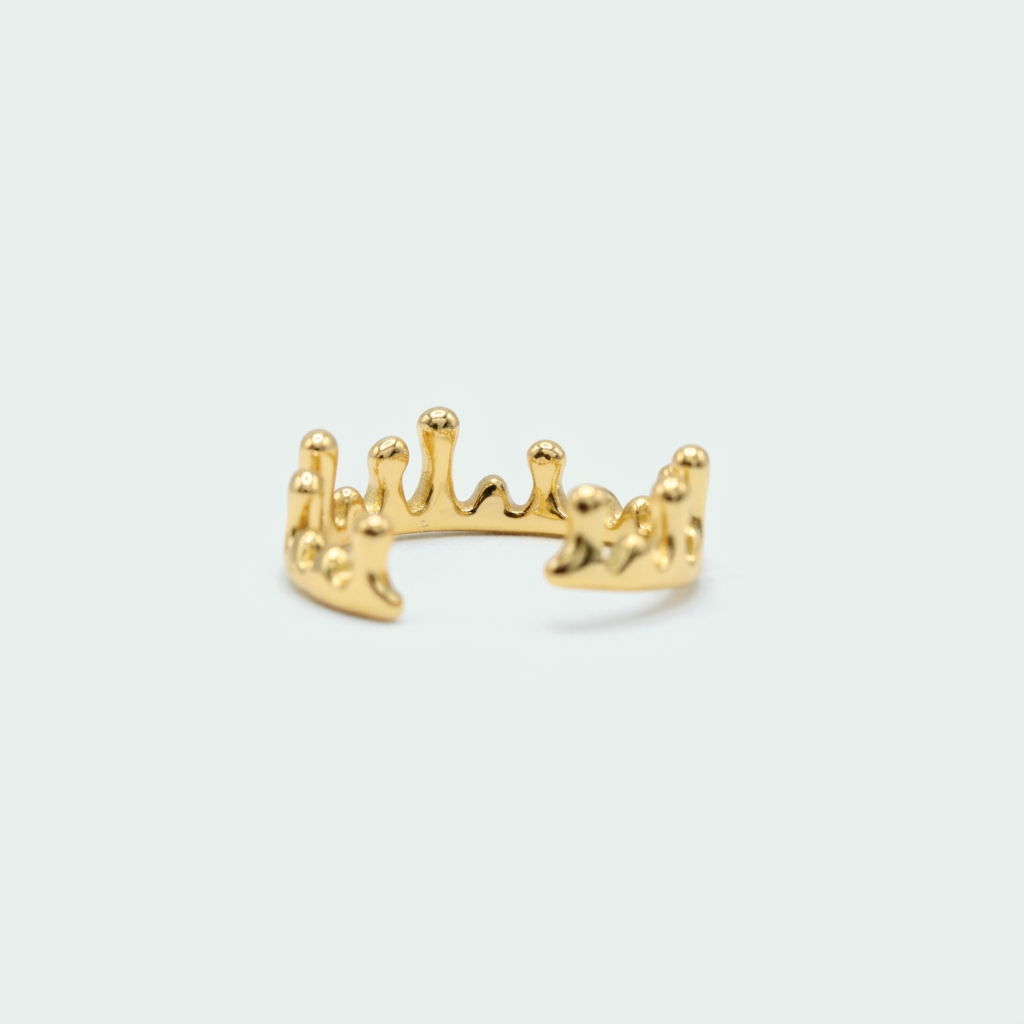 Anillo de Goldfilled con Diseño de Corona Liso mod. 1310