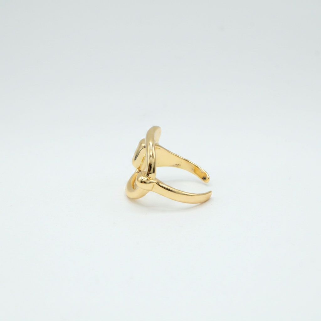 Anillo de Goldfilled con Diseño de Broche mod. 1316