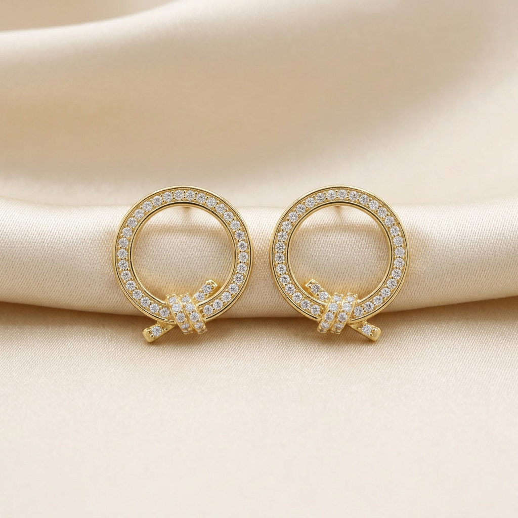 Set de Joyería 2x1 de Goldfilled 2pz Diseño Nudo mod. 7096