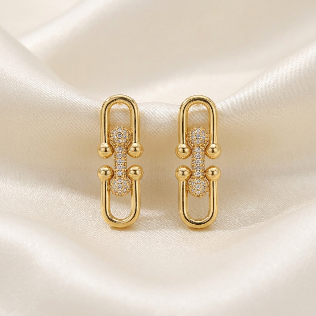 Set de Joyería 2x1 de Goldfilled 2pz Diseño Clip mod. 7094