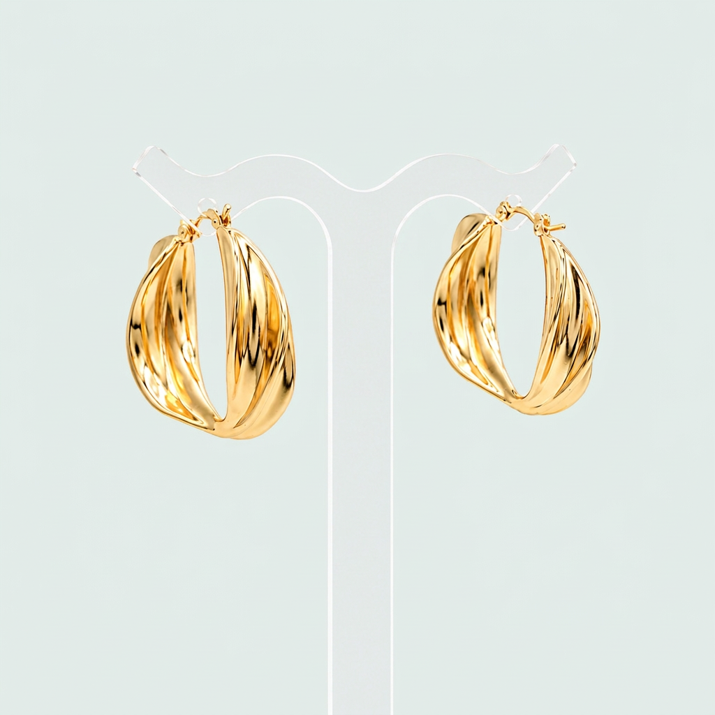 Arracada de Goldfilled con Diseño Torzal mod. 1356
