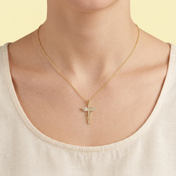 Dije de Goldfilled con Diseño  de Medicina con Zirconia Grande mod. 1271