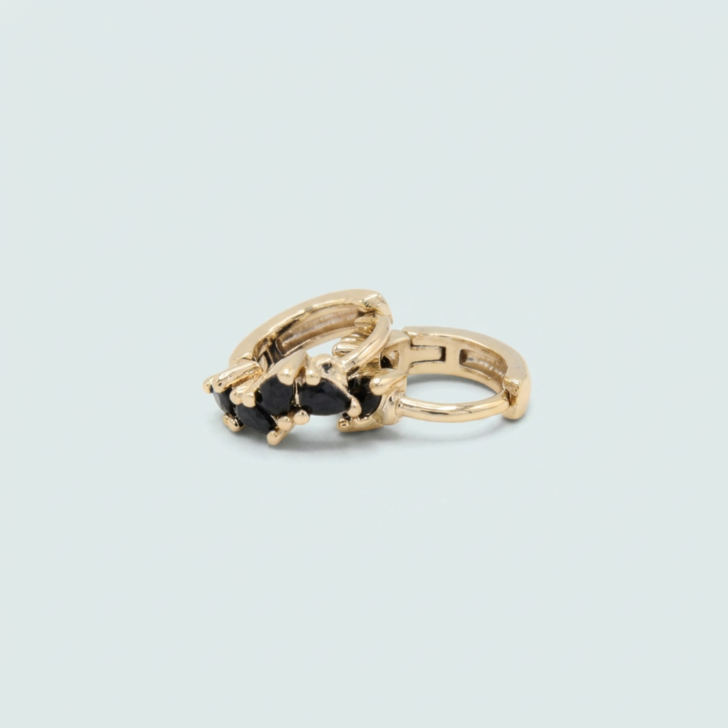 Grapa de Goldfilled  con Zirconias Negras mod.1382