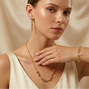 Set de Joyería de Goldfilled Diseño Star mod. 7087