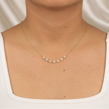 Gargantilla de Goldfilled Flores Brillantes mod. 5042