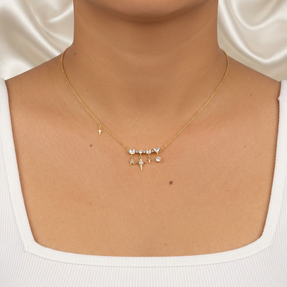 Gargantilla de Goldfilled Estrellas Brillantes mod. 5040