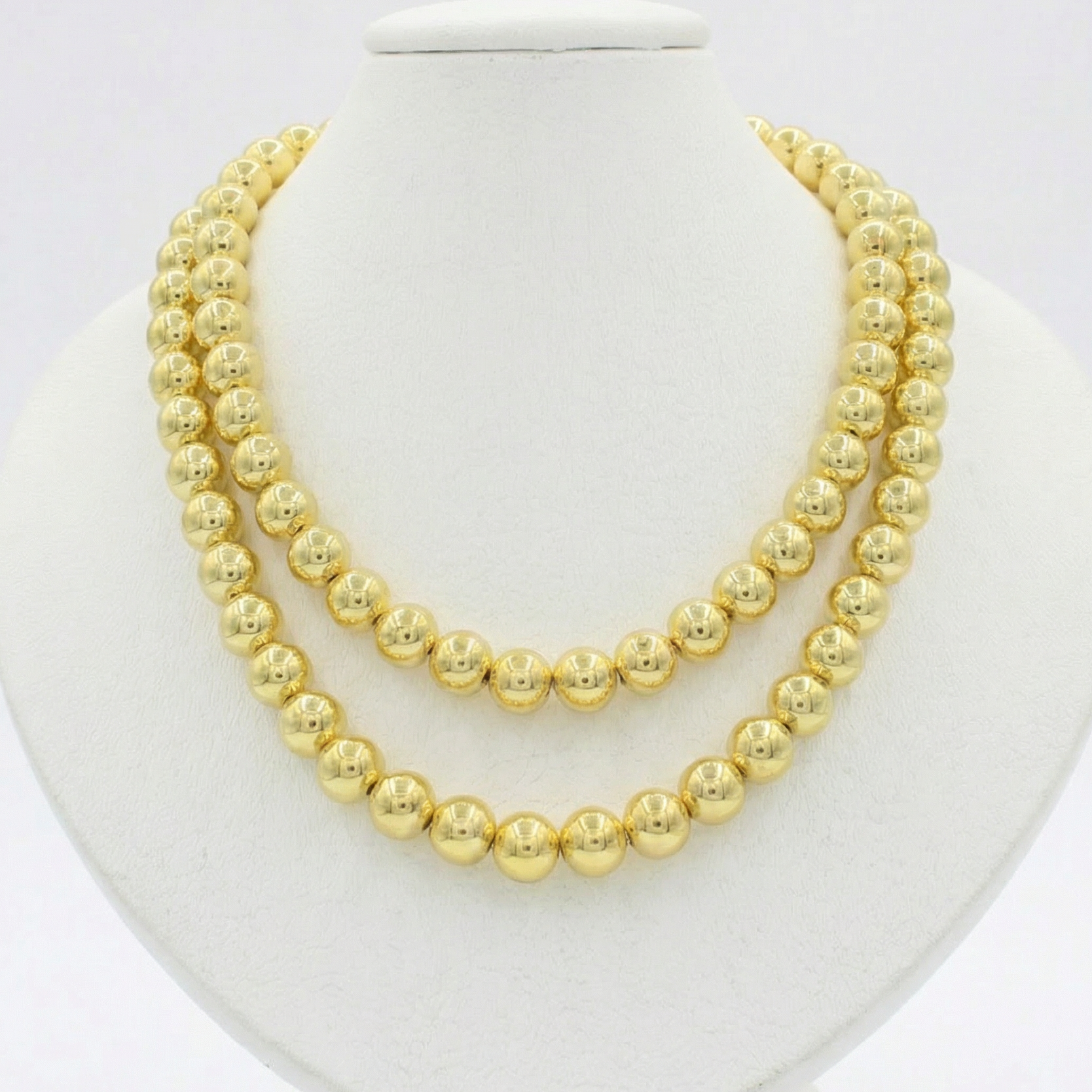 Paquete 2pz Collar de Goldfiled Esferas mod. 16000