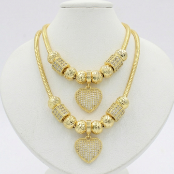 Paquete 2pz Collar de Goldfiled Colgantes Fancy mod. 16001