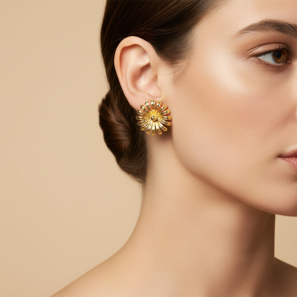 Paquete Arete de Goldfiled  3pz Margarita mod. 15001