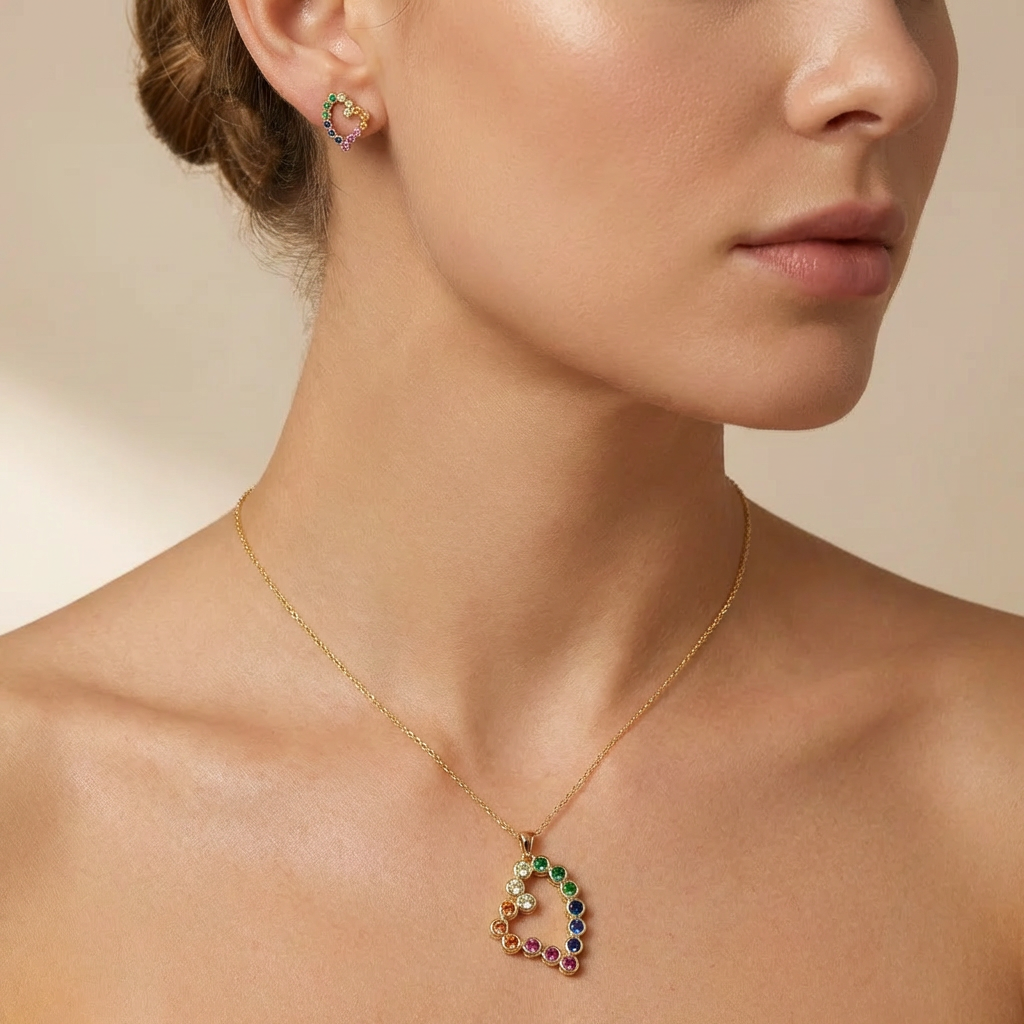 Set de Joyería de Goldfilled Corazón mod. 7068