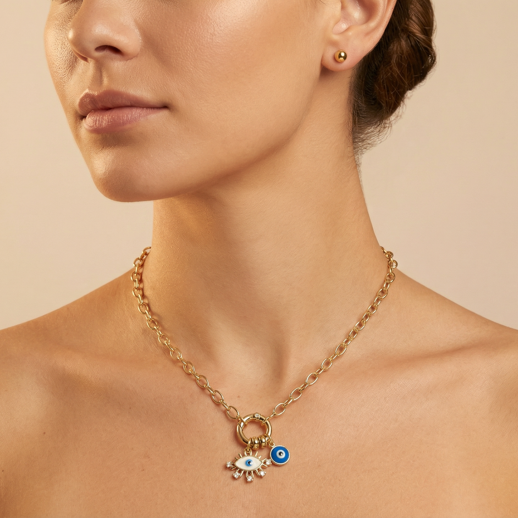 Set de Joyería de Goldfilled Ojo Turco mod. 7064