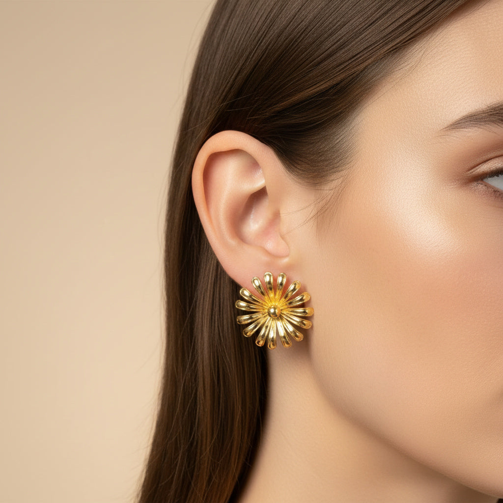 Paquete Arete de Goldfiled  3pz Margarita mod. 15001