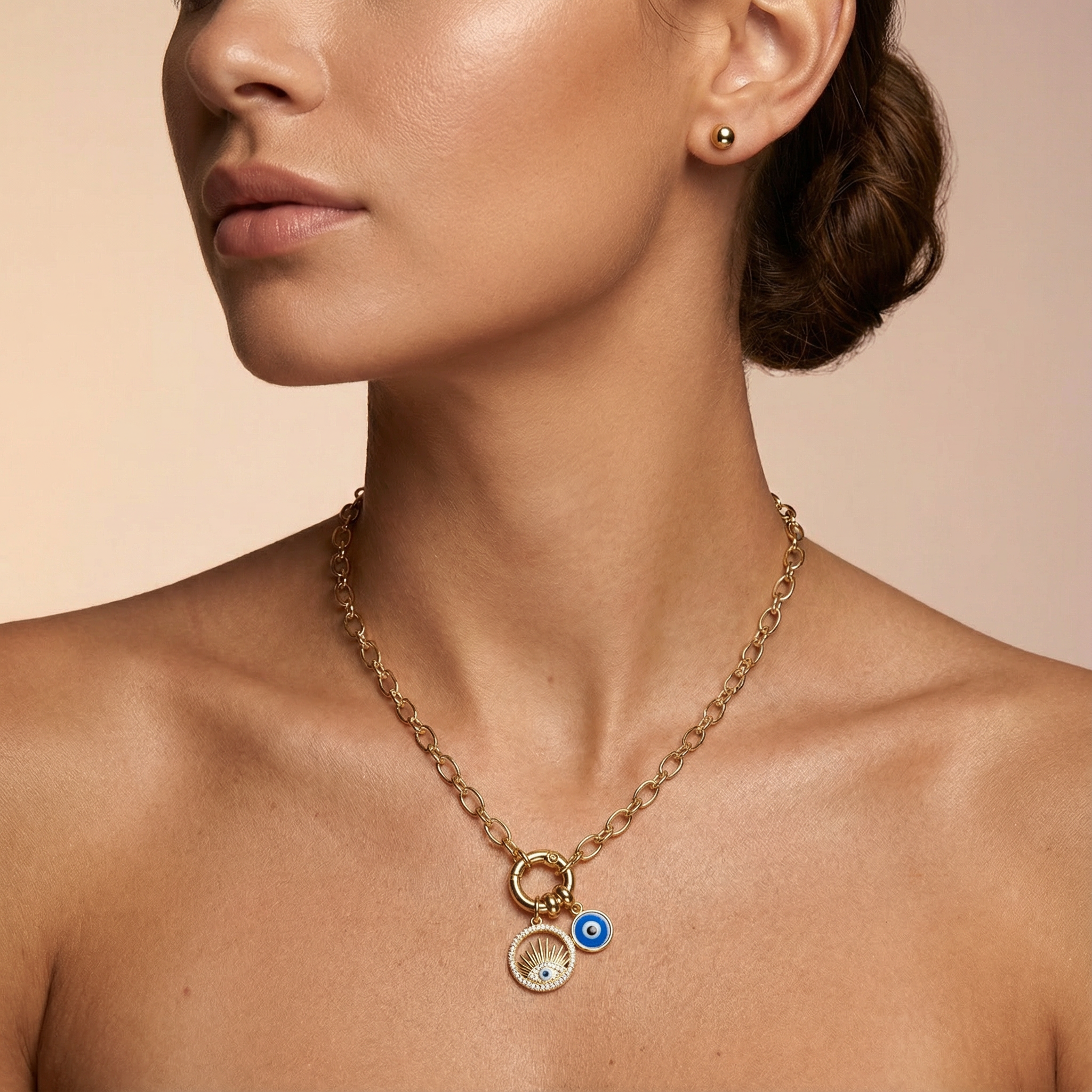 Set de Joyería de Goldfilled Ojo Turco mod. 7066