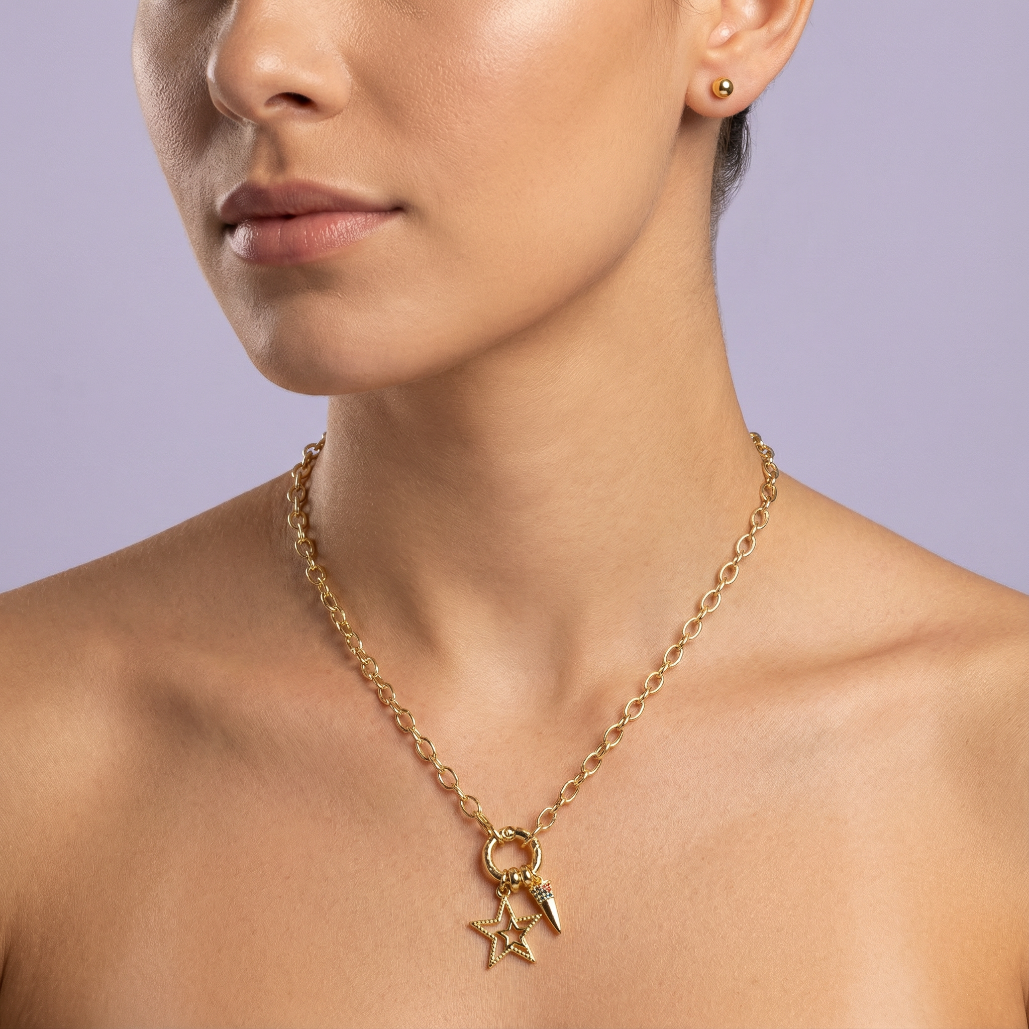 Set de Joyería de Goldfilled Esterella y Colmillo mod. 7065