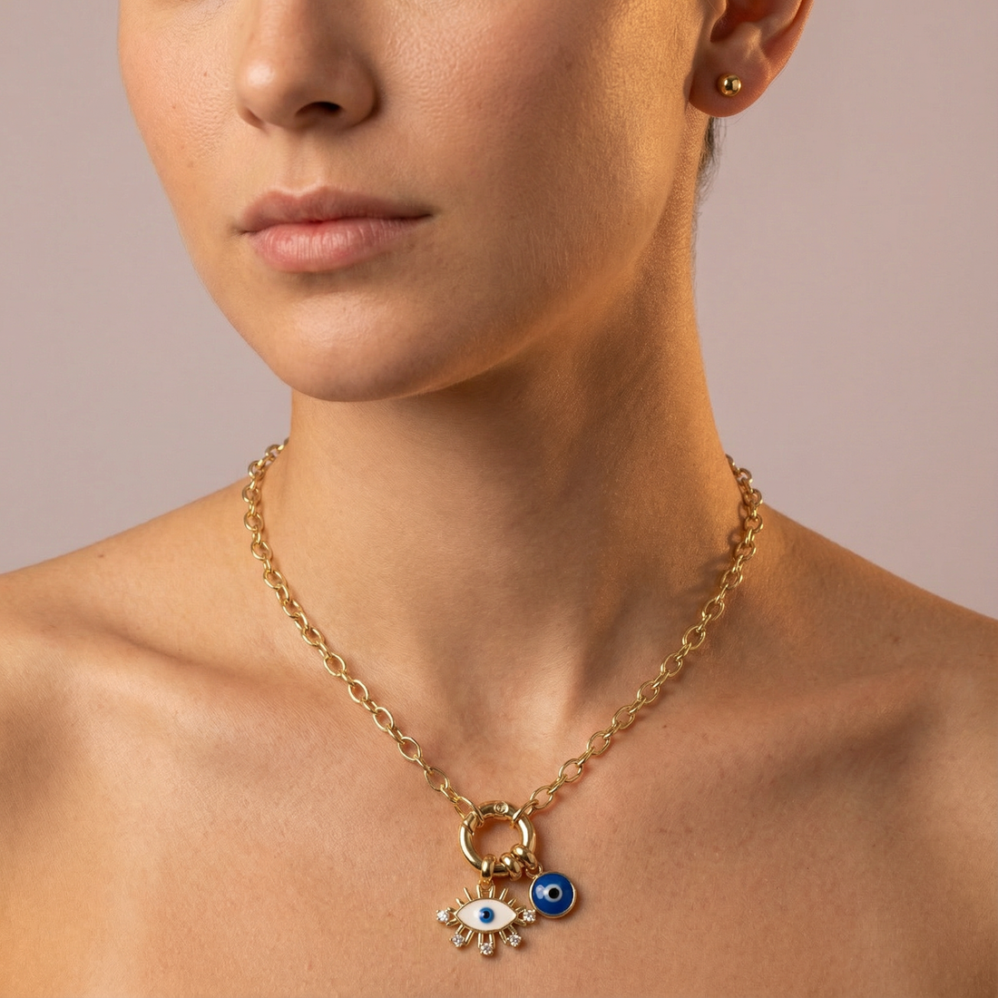 Set de Joyería de Goldfilled Ojo Turco mod. 7064