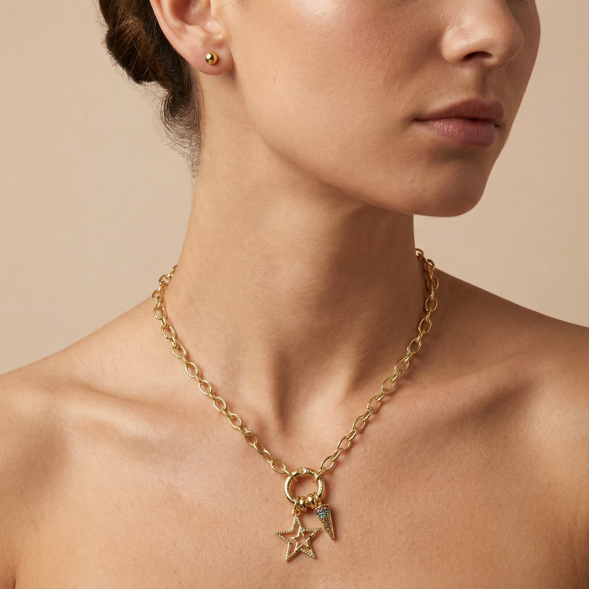 Set de Joyería de Goldfilled Esterella y Colmillo mod. 7065