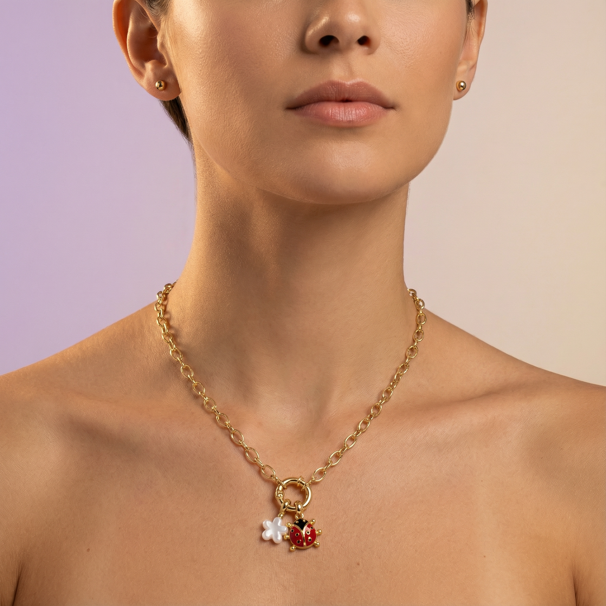 Set de Joyería de Goldfilled Lady Bug mod. 7062