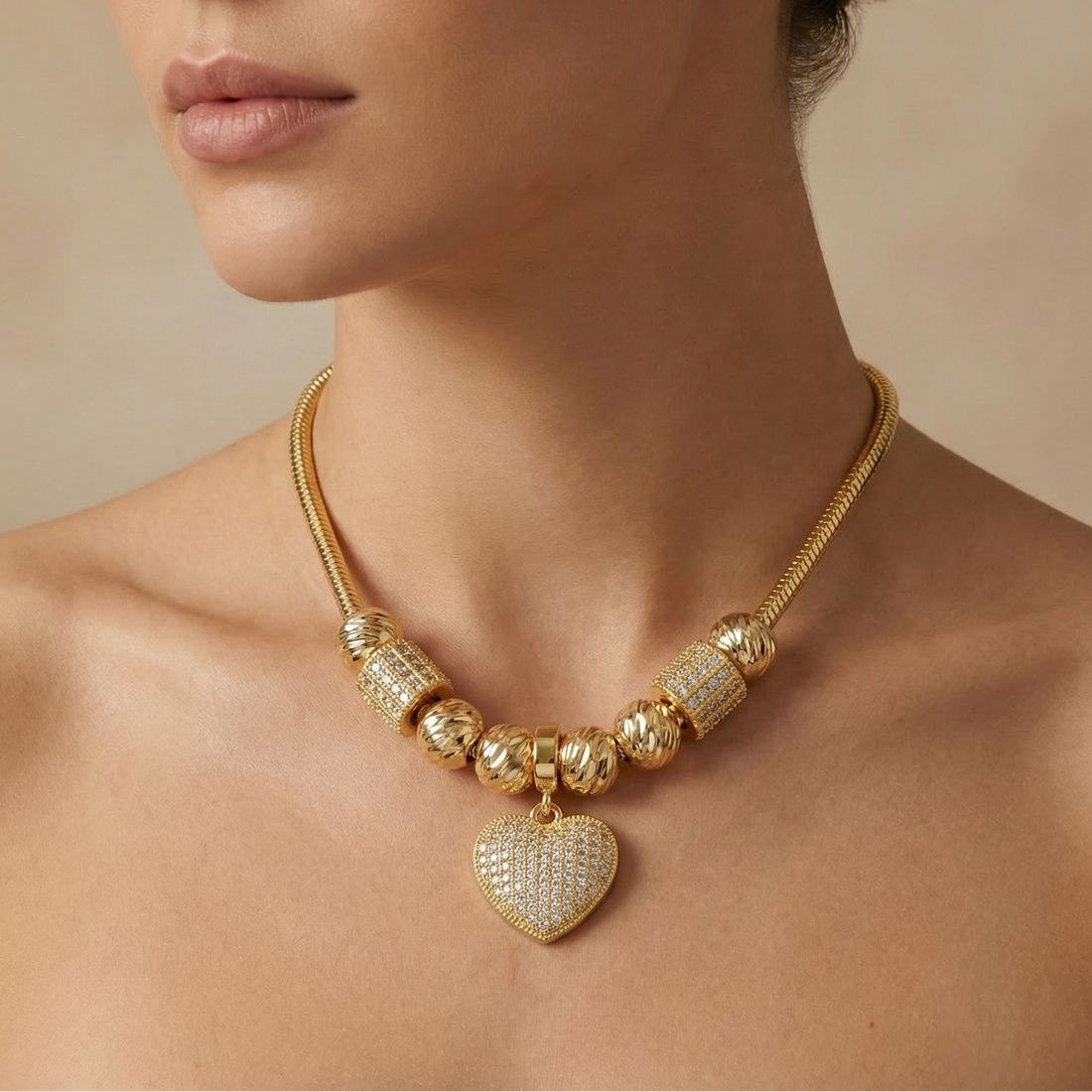 Paquete 2pz Collar de Goldfiled Colgantes Fancy mod. 16001