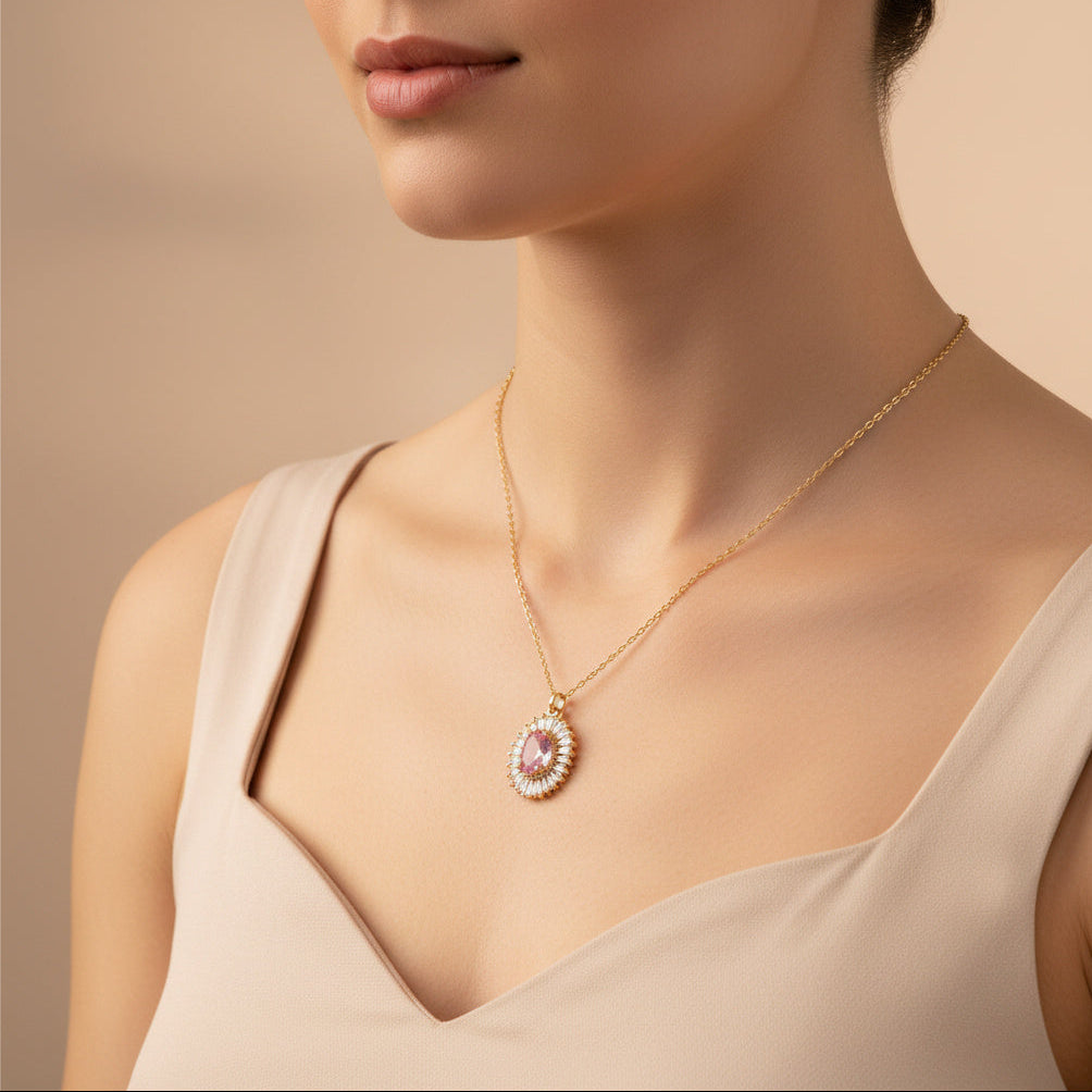 Gargantilla de Goldfilled Flor de Zirconias mod. 5021