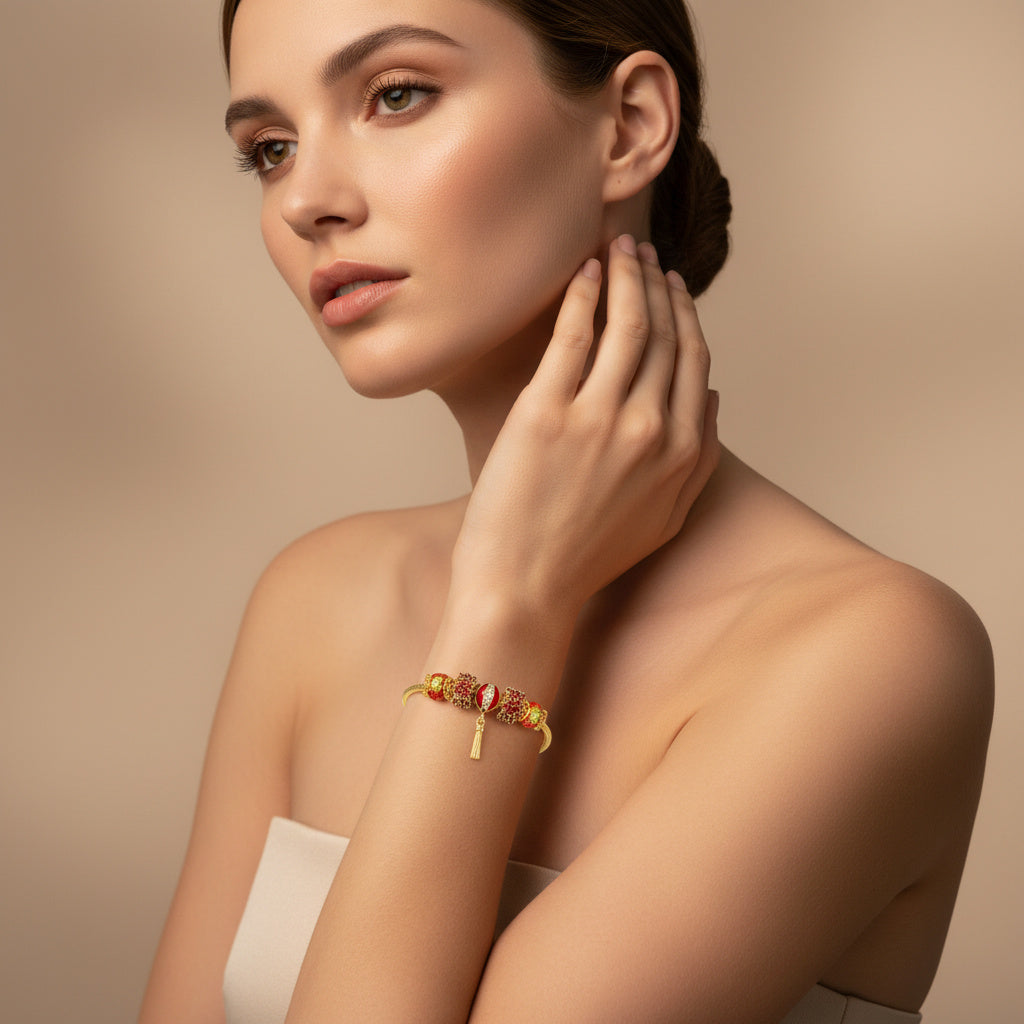 Pulsera de Goldfilled con Colganges Fancy mod. 1120