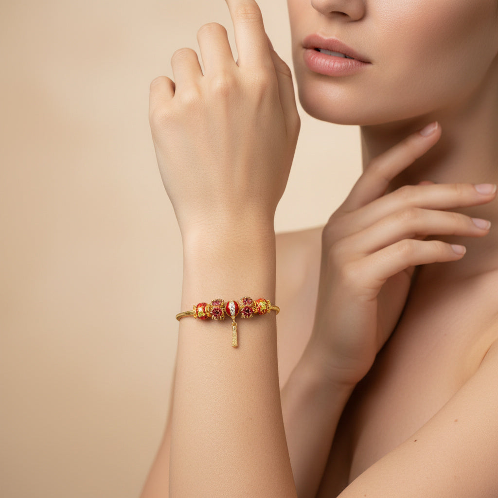 Pulsera de Goldfilled con Colganges Fancy mod. 1120