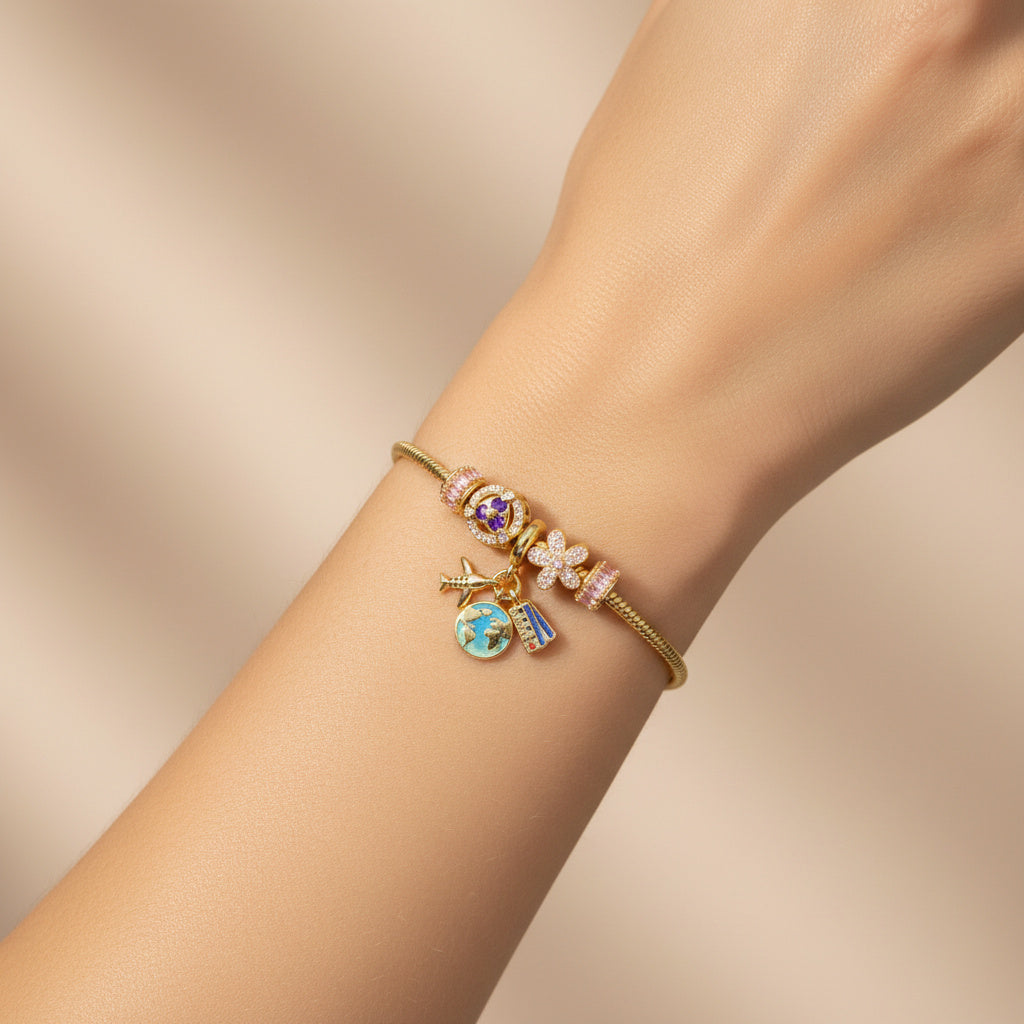 Pulsera de Goldfilled con Colganges Fancy mod. 1119