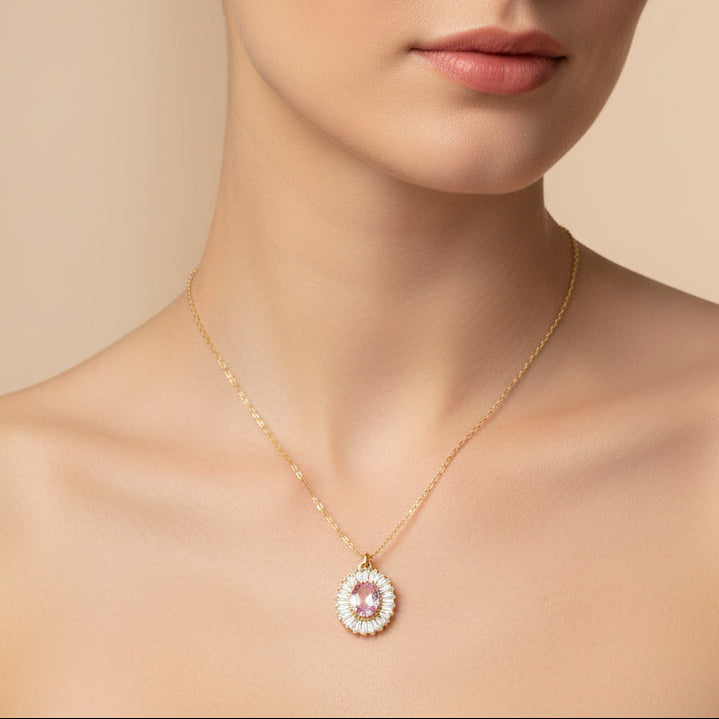 Gargantilla de Goldfilled Flor de Zirconias mod. 5021