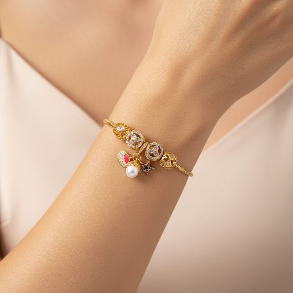 Pulsera de Goldfilled con Colganges Fancy mod. 1122