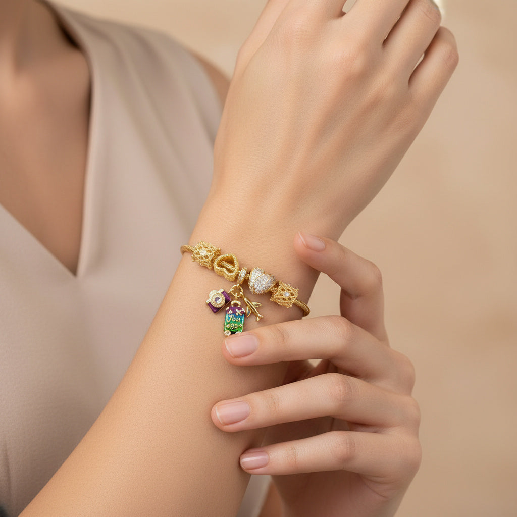 Pulsera de Goldfilled con Colganges Fancy mod. 1121