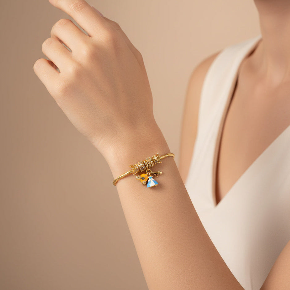 Pulsera de Goldfilled con Colganges Fancy mod. 1117