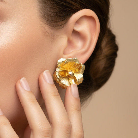 Arete de Goldfiled Flor de Petalos mod. 3069