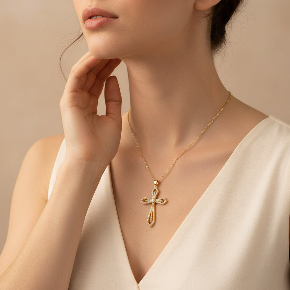 Gargantilla de Goldfilled con Cruz mod. 5027