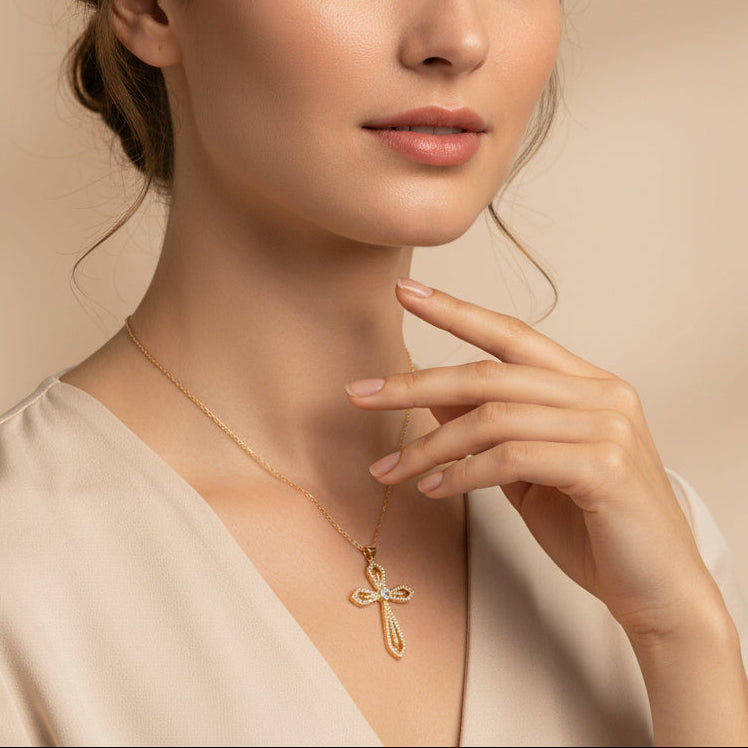 Gargantilla de Goldfilled con Cruz mod. 5027