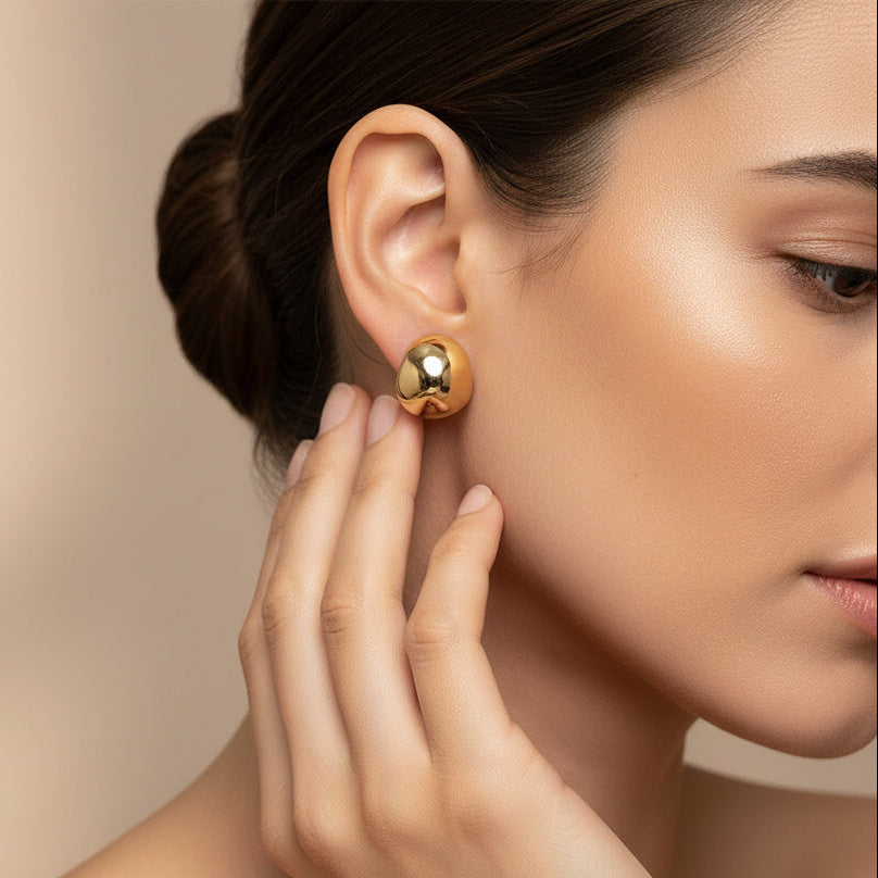 Paquete 2pz Arete de Goldfiled Gota mod. 15007