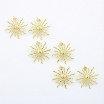 Paquete 3pz Arete de Goldfiled Sol Brillante mod. 15014