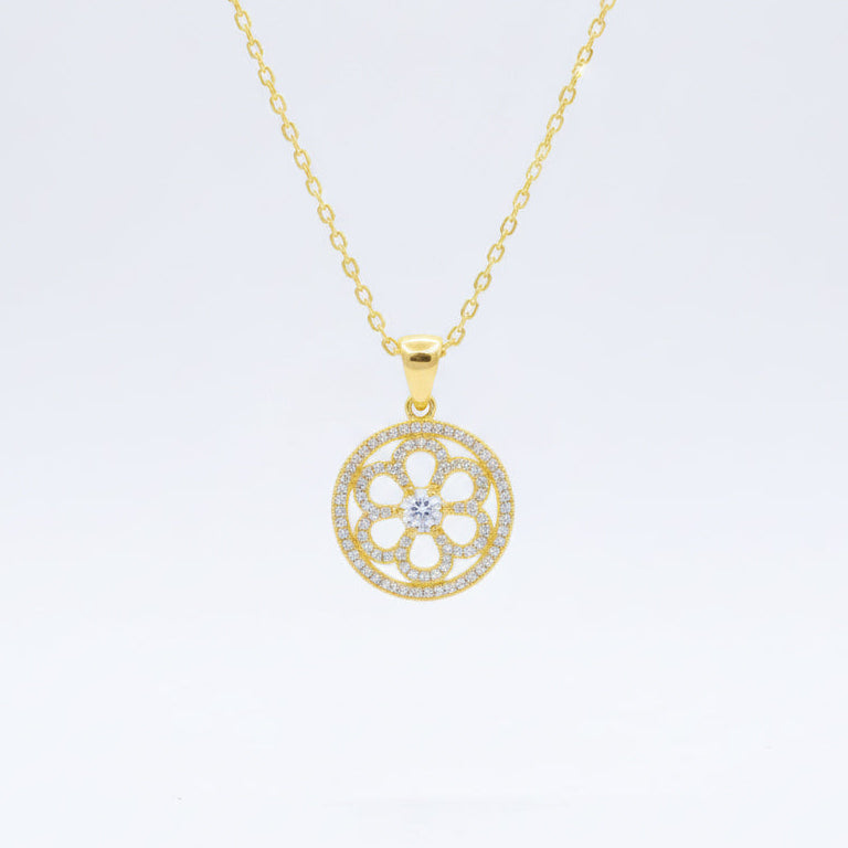 Gargantilla de Goldfilled Flor con Zirconias mod. 5020