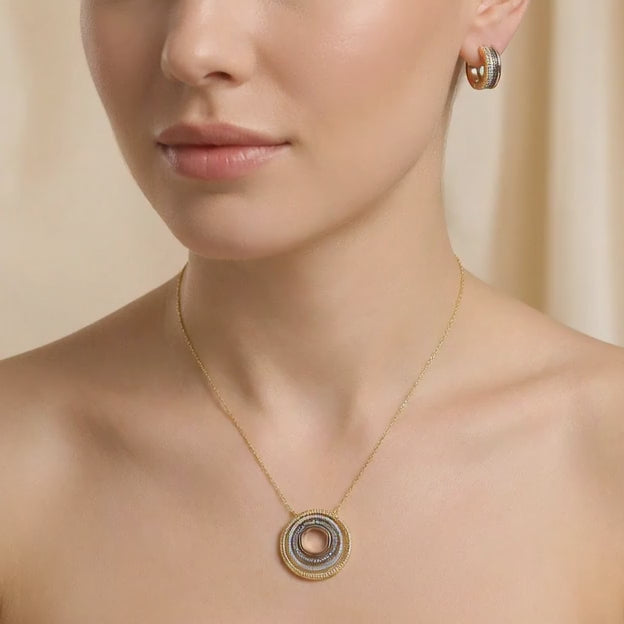 Set de Joyería de Goldfilled Circular mod. 7086