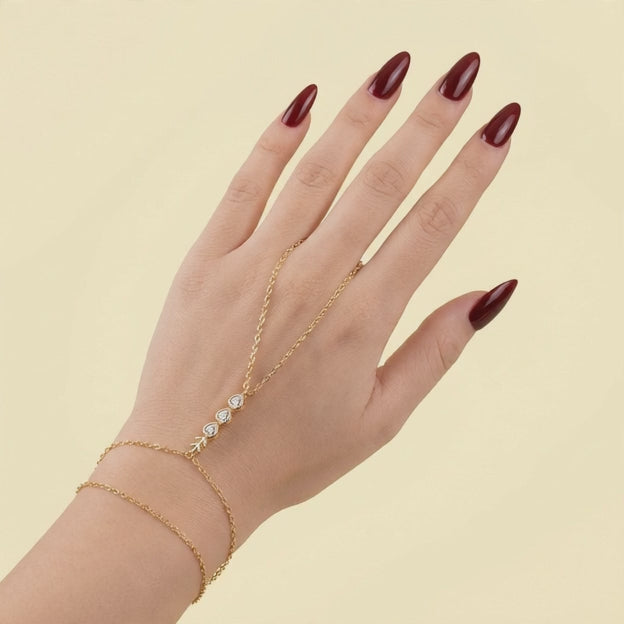 Pulsera Manopla de Oro Laminado con Diseño de Corazones con Zirconia mod. 1534