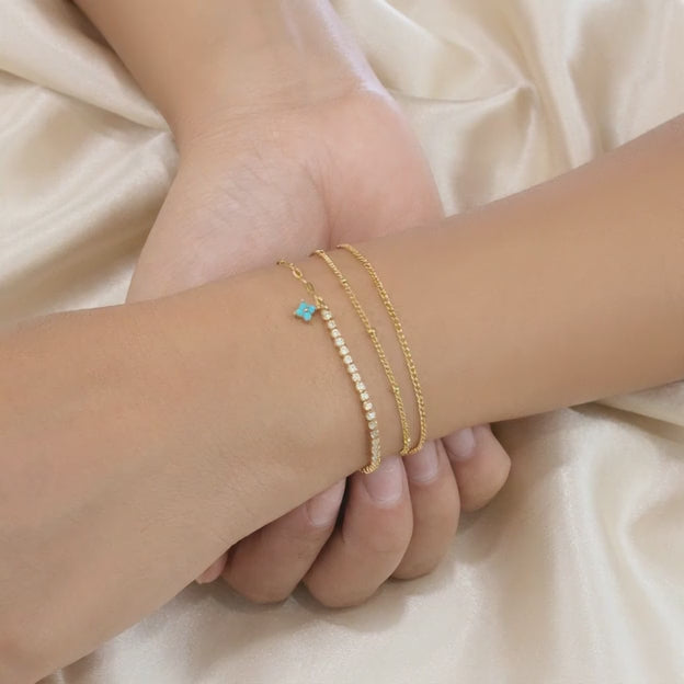 Pulsera de Goldfilled Diseño de Trébol mod. 1147
