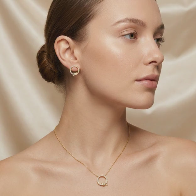 Set de Joyería 2x1 de Goldfilled 2pz Diseño Nudo mod. 7096