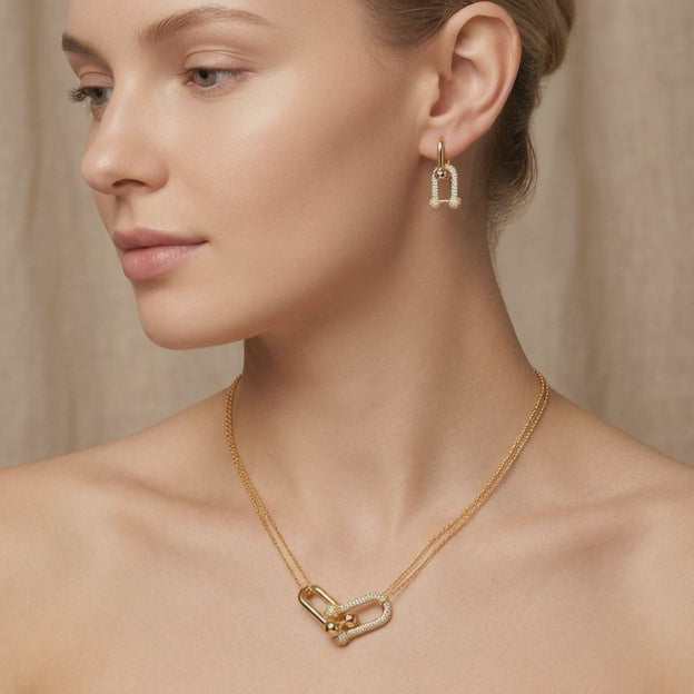 Set de Joyería de Goldfilled Diseño Paper mod. 7092