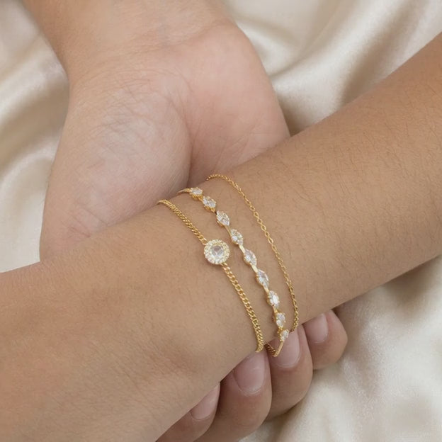 Pulsera de Goldfilled con ZIirconia Circular mod. 1139