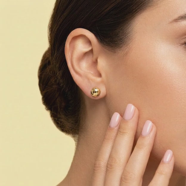 Arete de Goldfilled Circular con Diseño Facetado mod. 1227